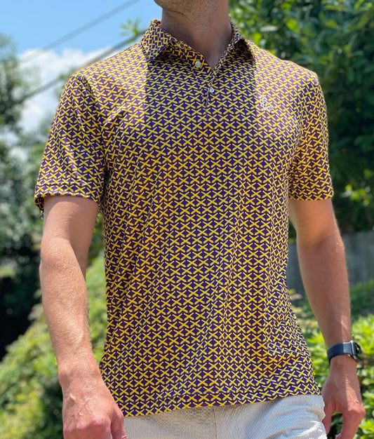 Introducing our Ole War Skule Men's Performance Polo, a pinnacle of style and functionality designed to elevate your active lifestyle. Proudly honor LSU's rich military history and flash our flagship university's purple and gold all in one polo. Perfect for game day, the office, or golf course! Model: Ray Clement