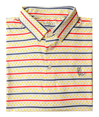 Introducing our New Orleans Flag Men's Performance Polo, a pinnacle of style and functionality designed to elevate your active lifestyle. Immerse yourself in the spirit of the vibrant New Orleans theme that sets this polo apart. Don the colors and famous fleurs-de-lis of the city you can't help but love!